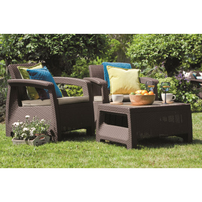 Keter zahradní set Corfu WEEKEND hnědá